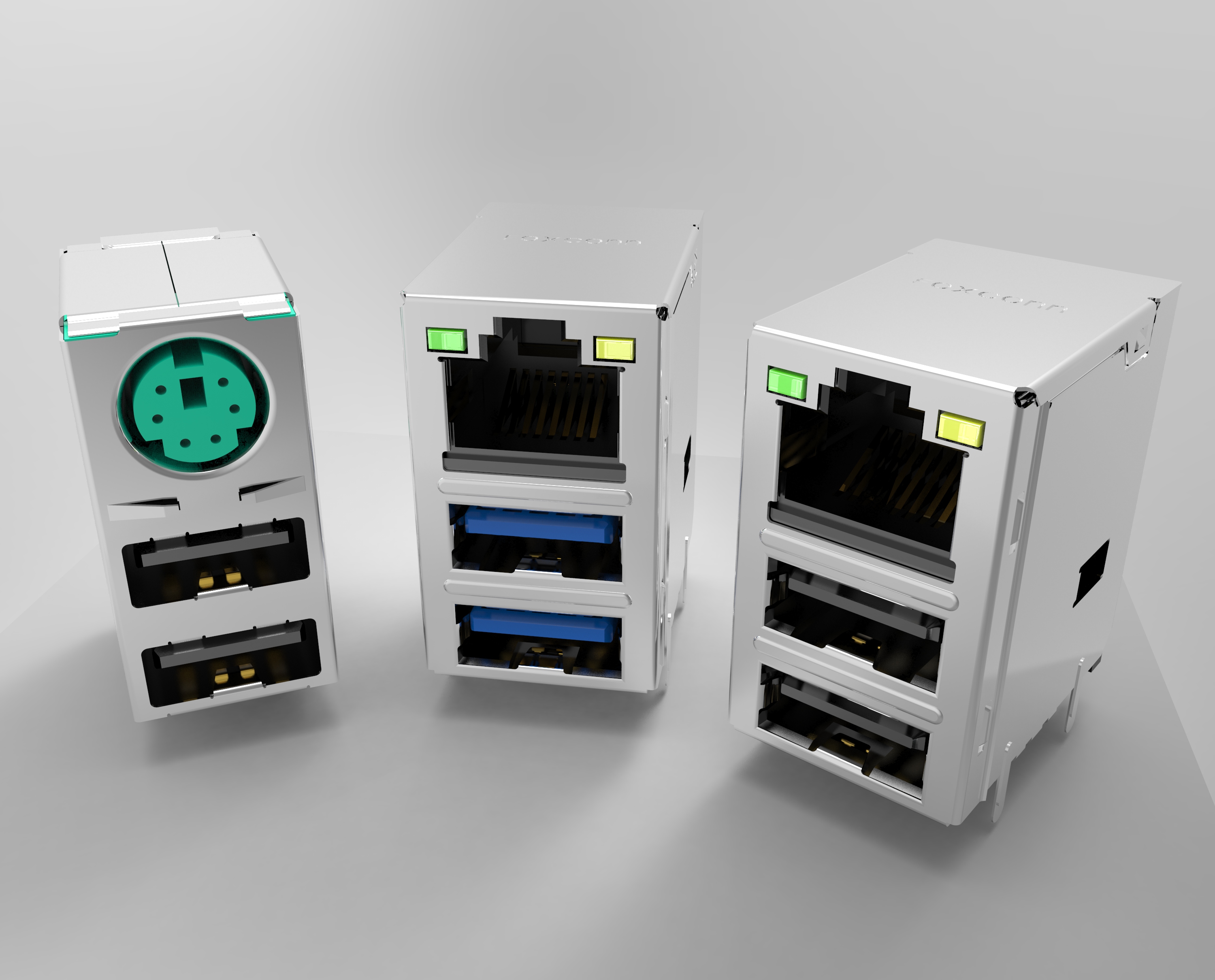 带PS2-局域网的双USB2.0-USB3.0